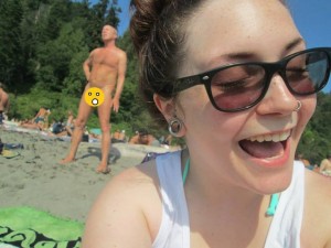 Selfie Fail - Praia nudista
