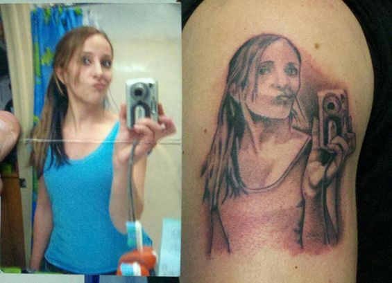 Selfie Fail - Selfie Tattoo
