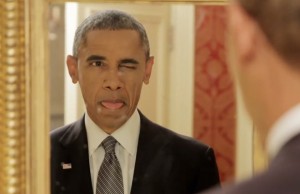 Barack Obama fazendo caretas