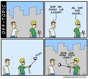 Charge de pau de selfie do ceguinho