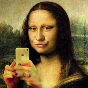 Memes de selfie - Selfie da Monalisa