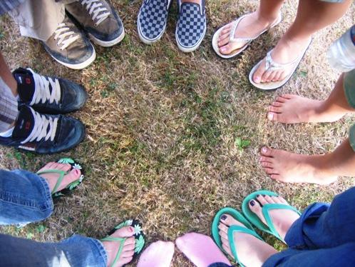 Feet selfie com os amigos!