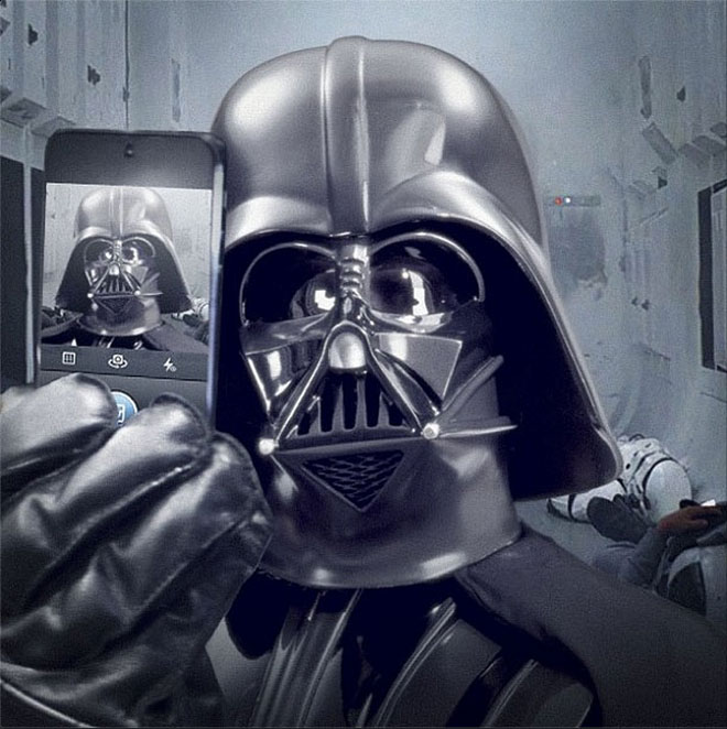 Selfie do Darth Vader