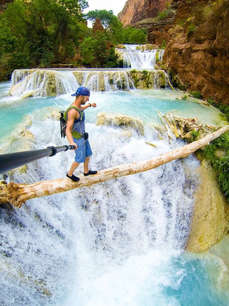 Selfie em cima da cachoeira!
