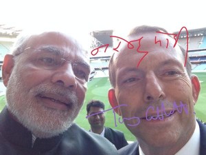 Selfie de Modi com o primeiro-ministro australiano!